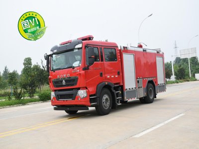 国六8吨重汽T5G水罐消防车